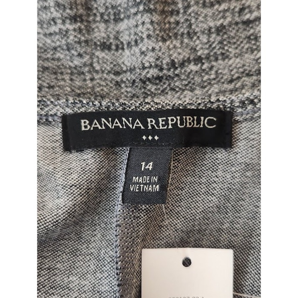 Women's size 14 BANANA REPUBLIC dress short sleeve side zip Stretch gray NWT - Picture 3 of 6